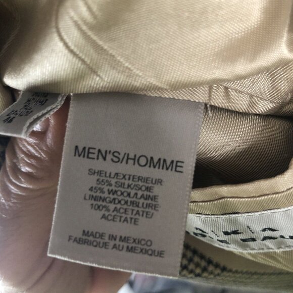 Eddie Bauer Blazer Men’s 46 Tall Brown Burgundy Houndstooth Silk Wool Jacket - Picture 16 of 16